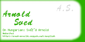 arnold sved business card